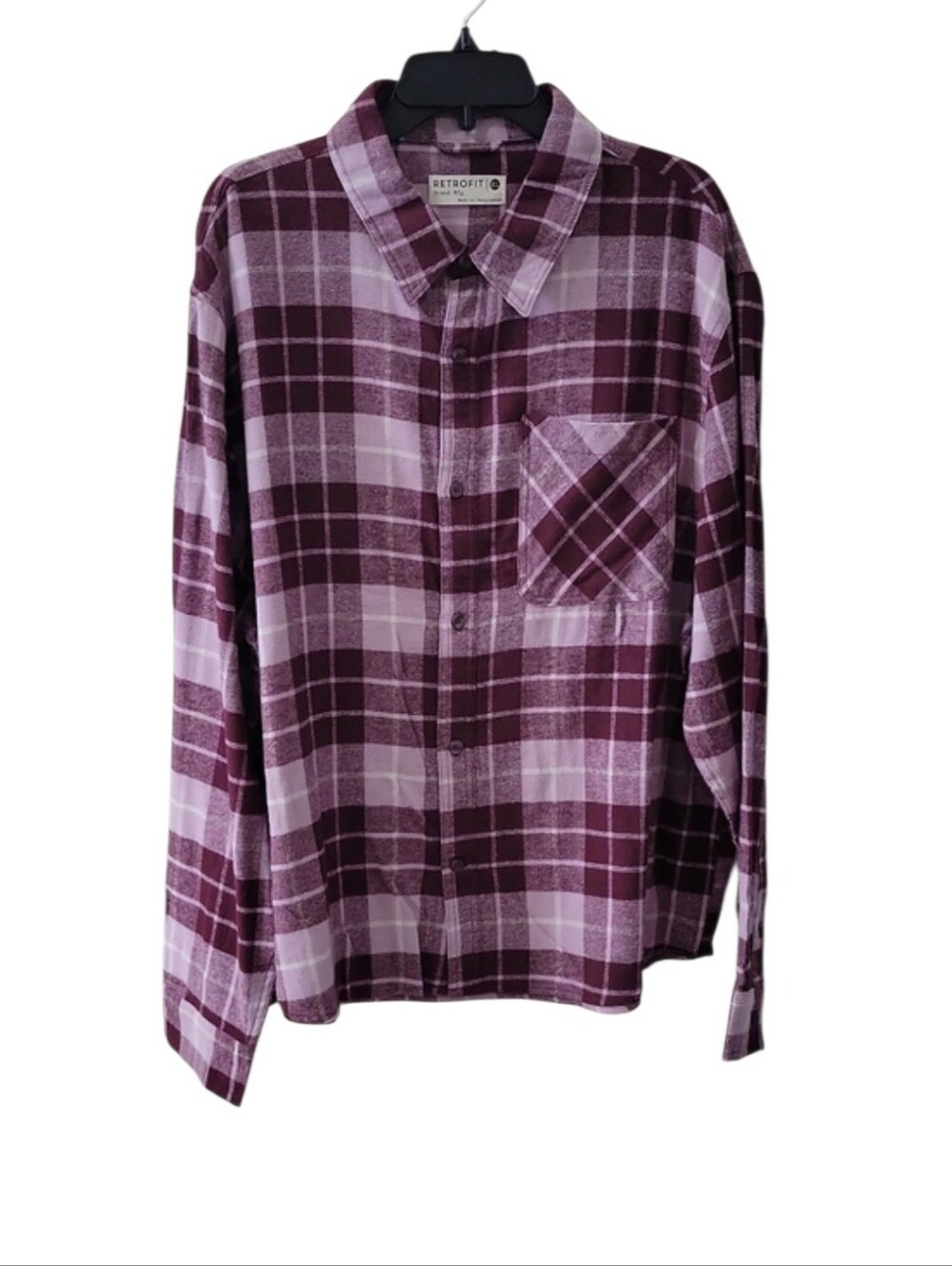 Retrofit Purple Plaid Button-Down Shirt